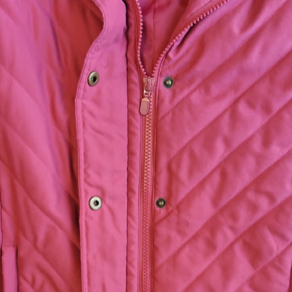 Pink Quilted Vest Jones New York Women's Size XL - Picture 3 of 7